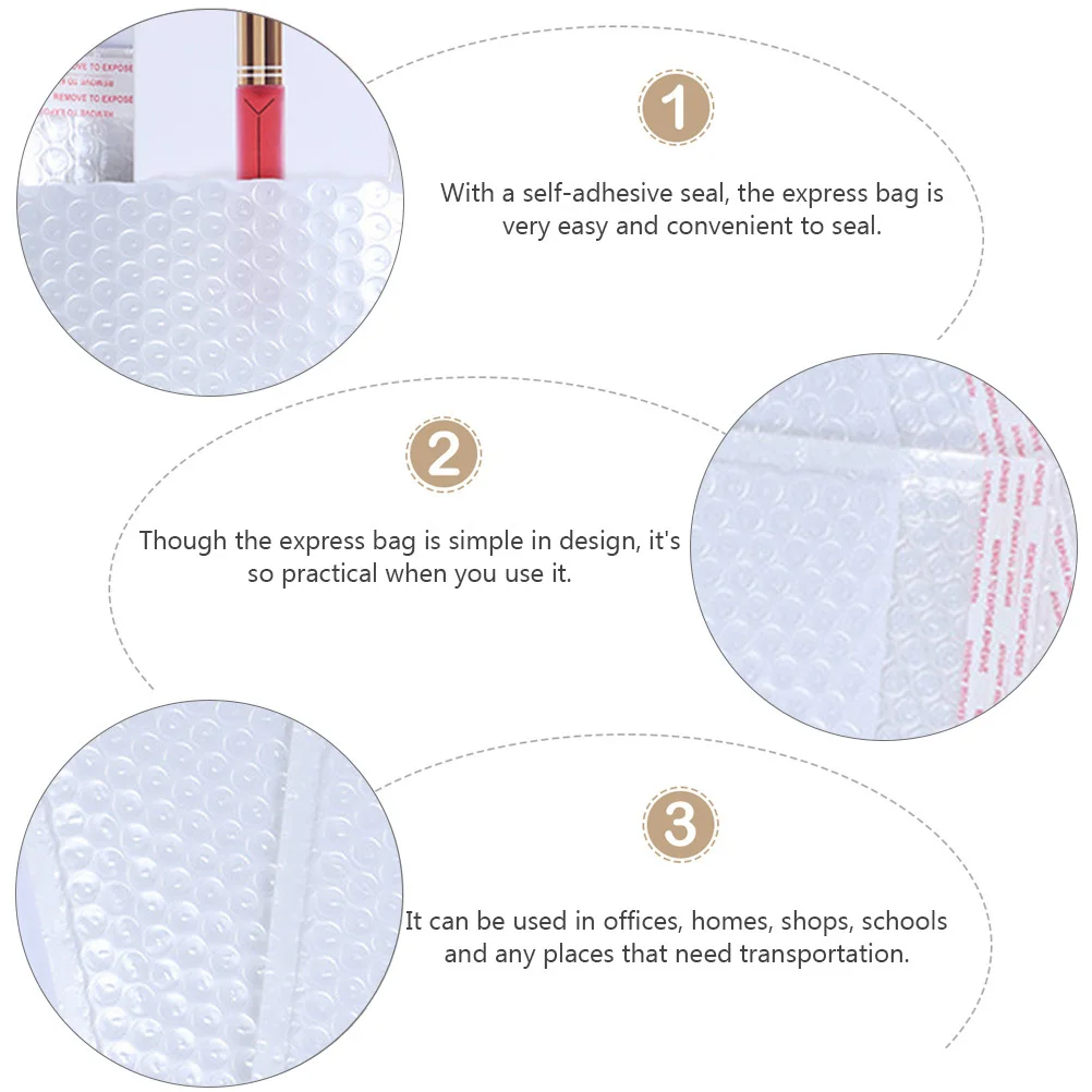 

50Pcs Waterproof Shockproof Bubble Mailers Self Seal Envelope Bags Padded Mailing Pouches for Secure Delivery Bubble Mailers