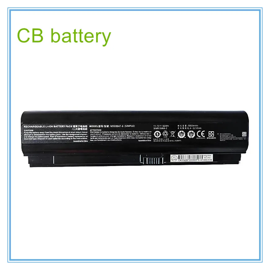 11.1V 62WH N950BAT-6 Original Laptop Battery For ZX7-CR6DK ZX7-CP5SC ZX7-CR6DC ZX7-G4D1 ZX7-CR6DH ZX7-G4T1