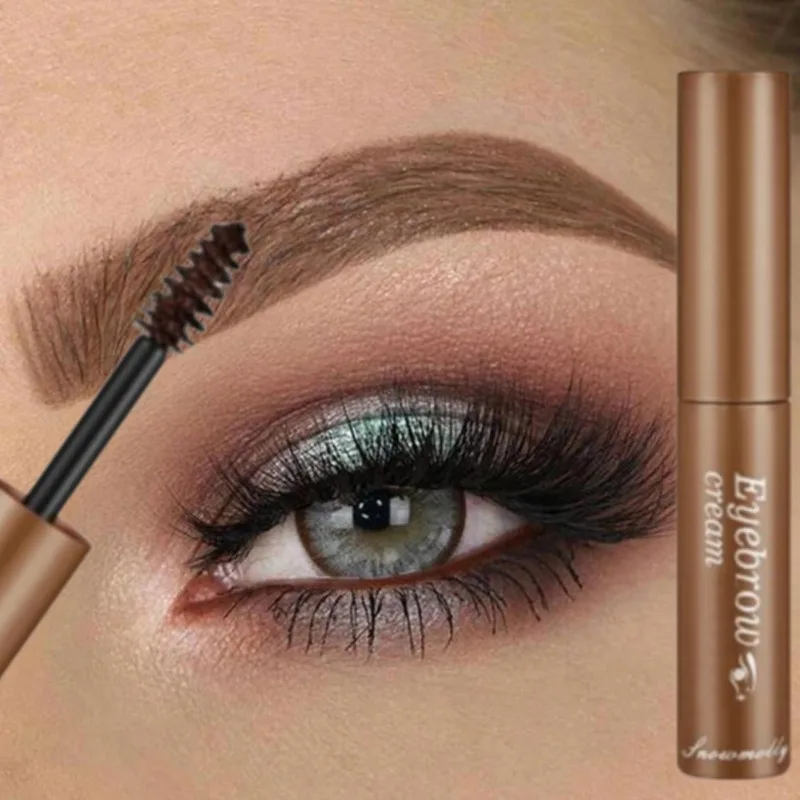1 unidad de cejas naturales e impermeables, aplicación precisa, textura suave y ligera, crema para cejas con pincel, regalo para el día de la madre