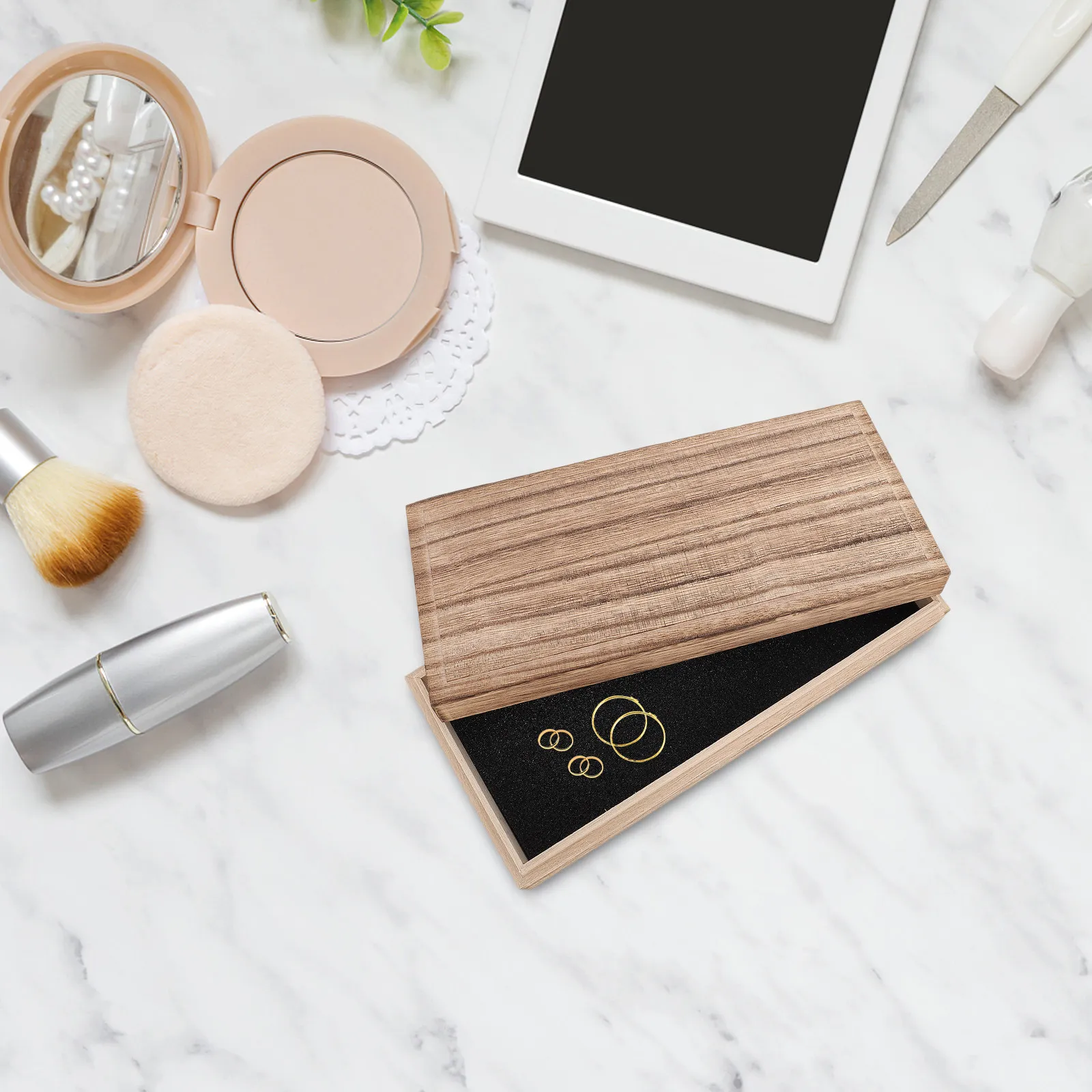 

1Pcs Jewelry Storage Box Wooden Vintage Case for Earrings Rings Bracelets Necklaces Brooches Medal Organizer Holder Gift