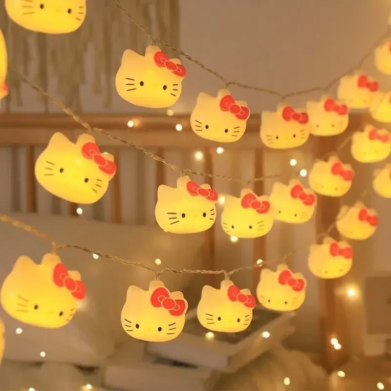 سينامورول سلسلة ضوء مرحبا كيتي الاشياء جو غرفة ديكور Led أضواء أنيمي الملونة مصباح شريطي الاطفال هالوين عيد الميلاد هدية