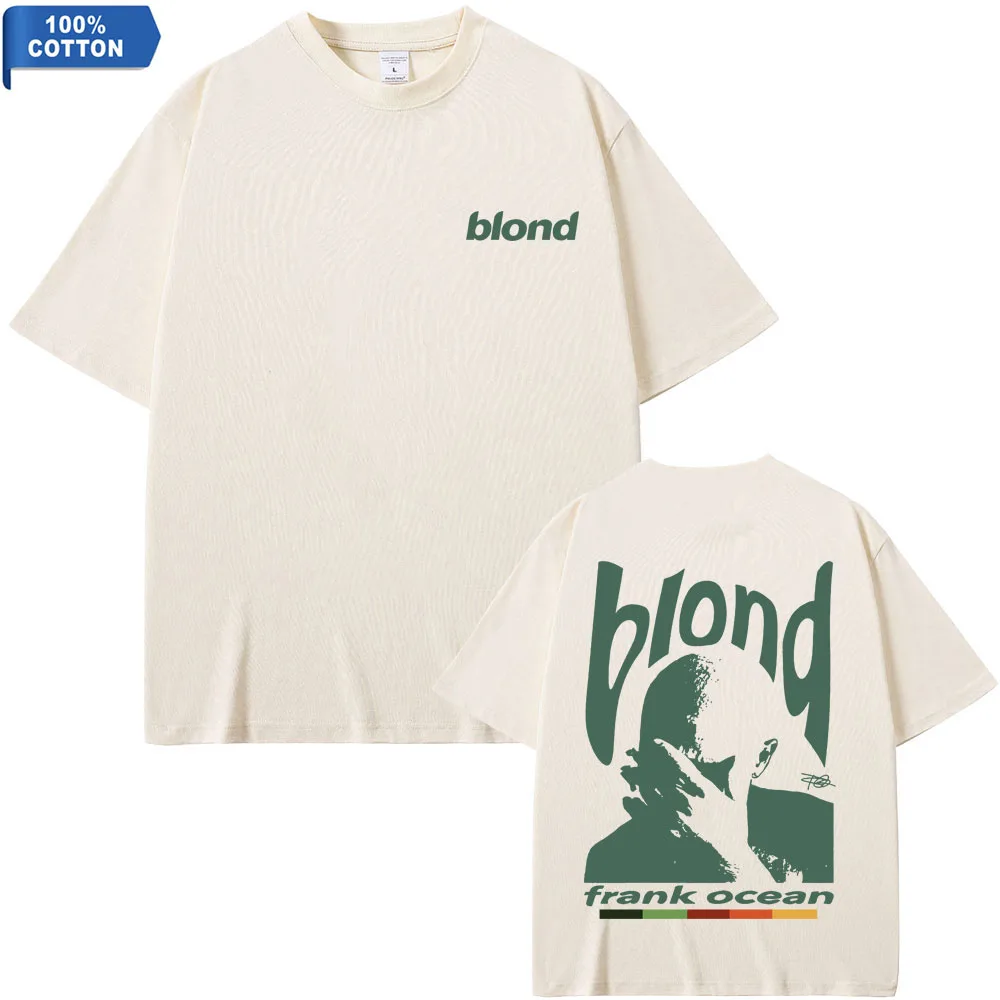 

Rapper Graphic Cotton T-shirts Fashion Hip Hop Ocean T Shirts Blond Oversized Men's Tshirt Male Tees Streetwear