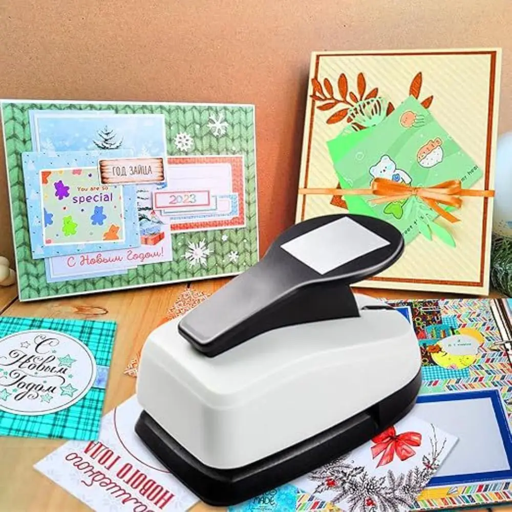 Labor-Saving Crafts Hole Puncher Handmade Punching Machine Paper Cutter Educational Effortless Square Embossing Embossers