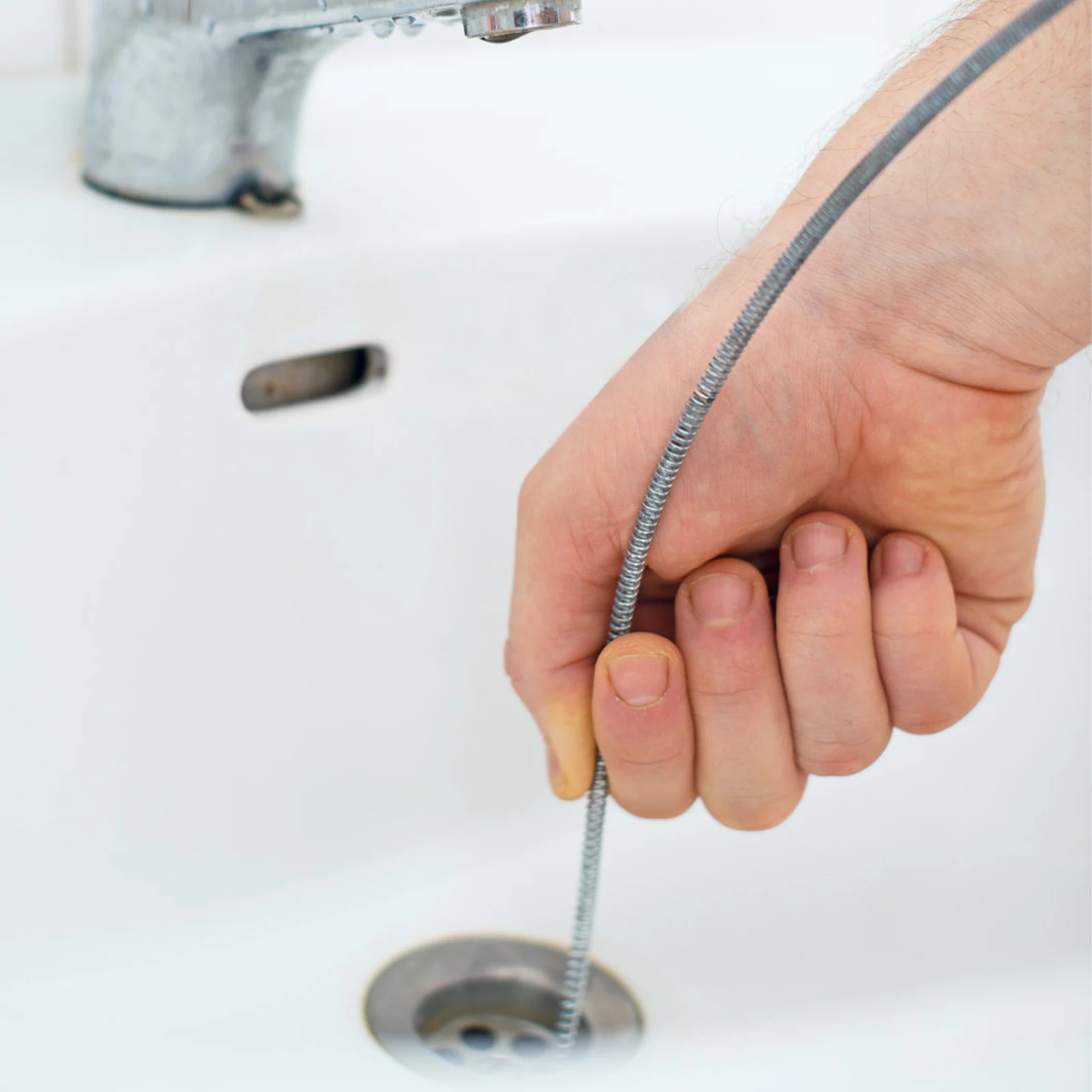 

Sewer 6MM Steel Spring Drain Hair Removal Tool Multifunctional Plumber Tools For Home Use 5M Silver Pipeline Dredging