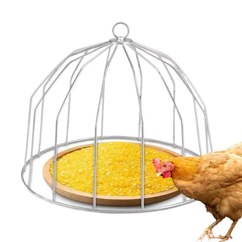 

Chicken Feeder Guard Chicken Feeder Frame Chicks Feeding Tray Guard Portable Cage Chicken Feeder For Home Farm