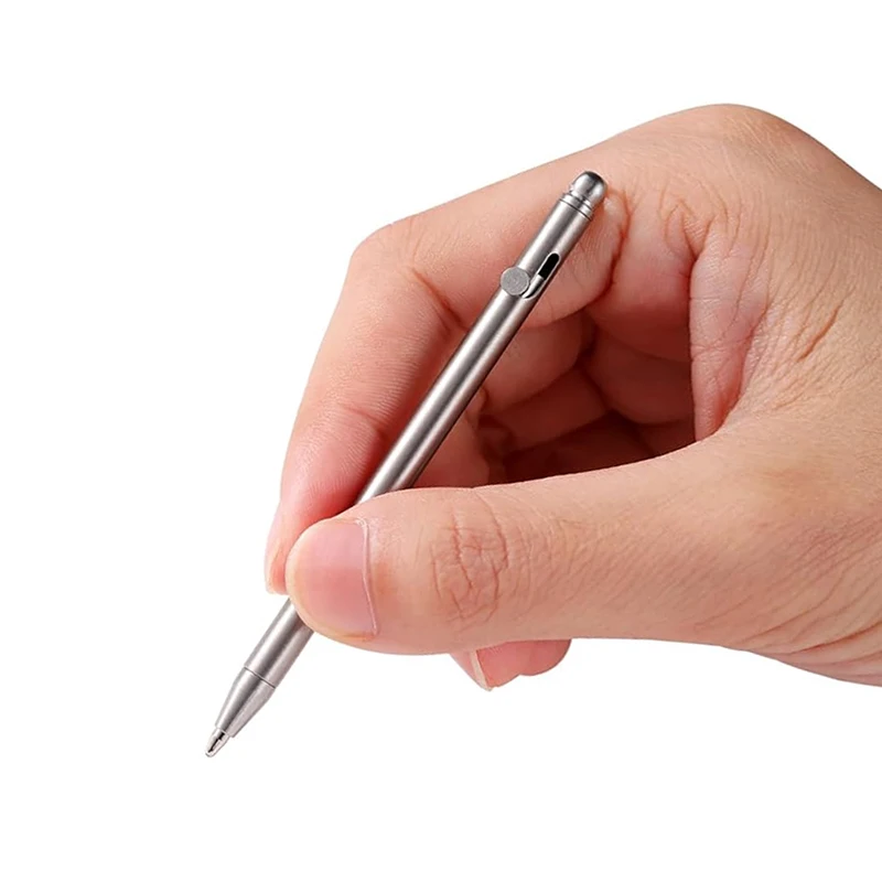 Mini penna in titanio EDC gadget personalità penna firma creativa portatile strumenti di scrittura di emergenza da viaggio all'aperto portachiavi EDC