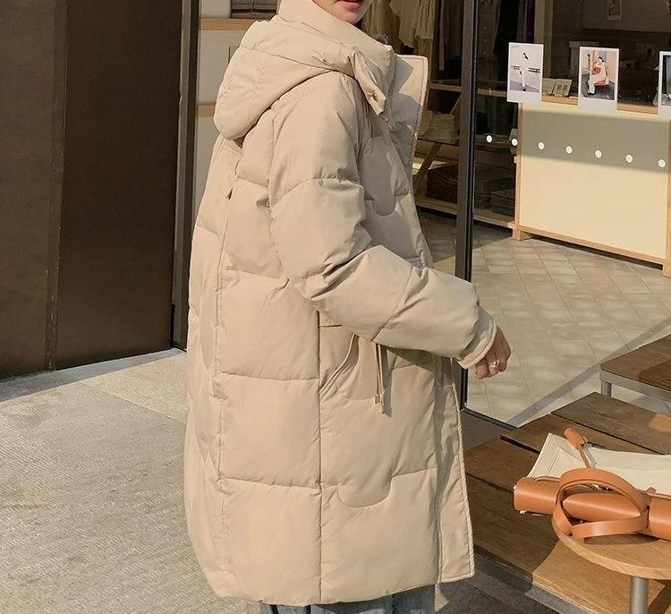 2025 الخريف والشتاء جديد فضفاض منتصف طول أسفل سترة بطة أسفل معطف دافئ المرأة #5