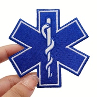 EMT Star of Life Velcros Patch Morale Hook & Loop EMS Paramedic Medical Cross Embroidered First Aid Tactical Applique Military