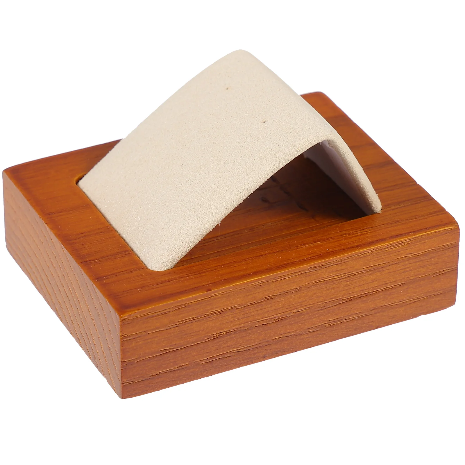 

Wooden Jewelry Display Stand Wood Material Earrings Studs Clips Danglers ganizer Beige Travel Storage Shelf Stable