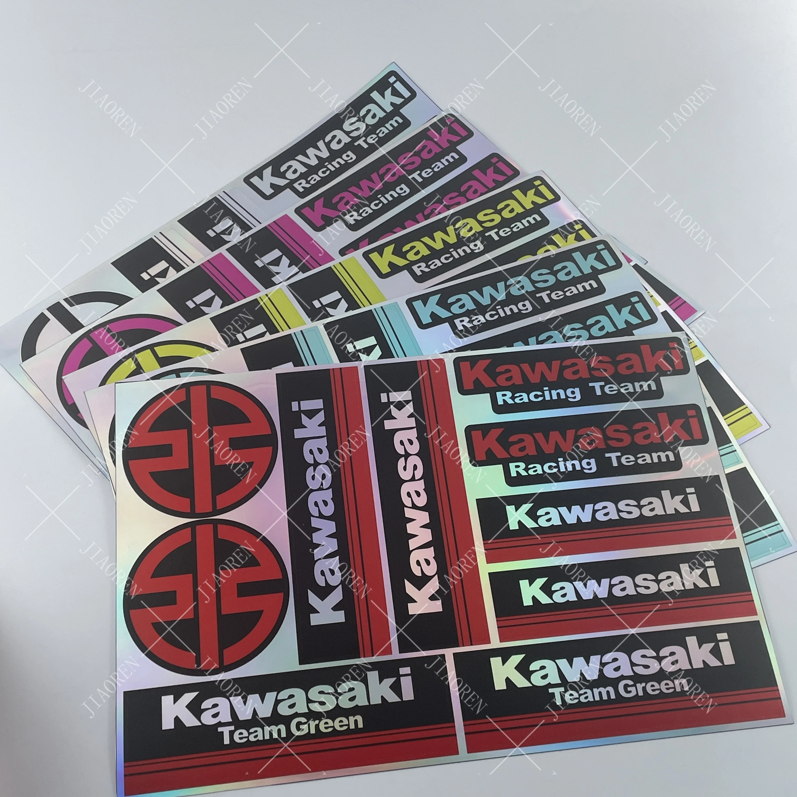 

Новая лазерная наклейка Kawasaki, наклейка на мотоцикл, танк, шлем, логотип