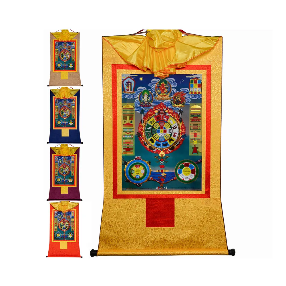 

Бронзовая печать Gandhanra Thangka Art - SIPAHO (Тибетский Зодиак) Thangka, тибетская фотография с ручной оправой