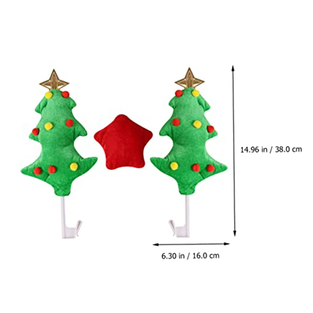 Festive Auto Accessories Car Reindeer Antlers Christmas Celebration 13.5cm Star Built To Last Cloth Antlers Set