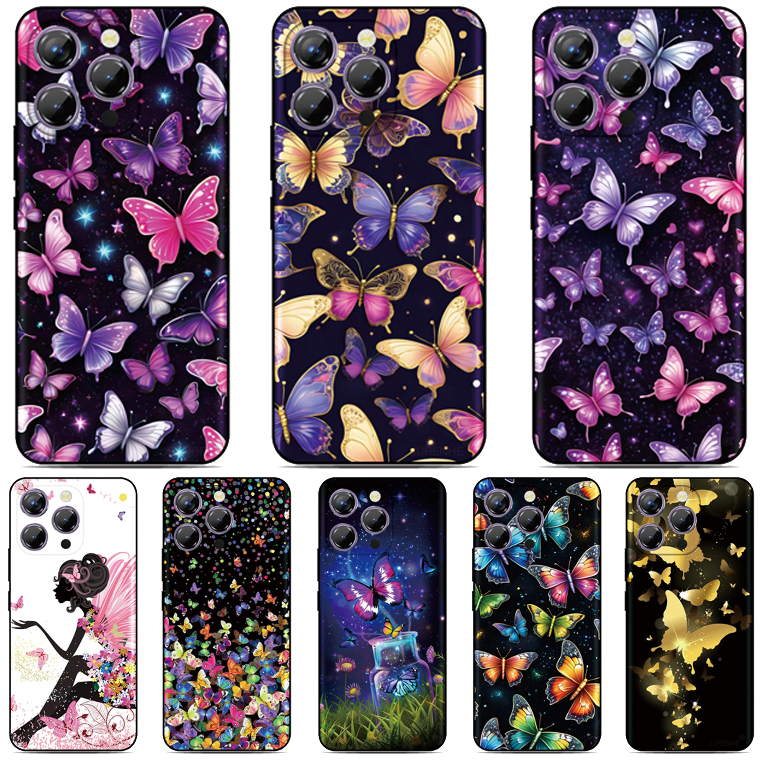 Funda de teléfono con foto de mariposa para Oukitel C69 C3 C2 C68 C62 C61 C57s C57 C58 P1 C1 Pro C59 C53 C51 C50 C38 C36 C35 C21 WP50