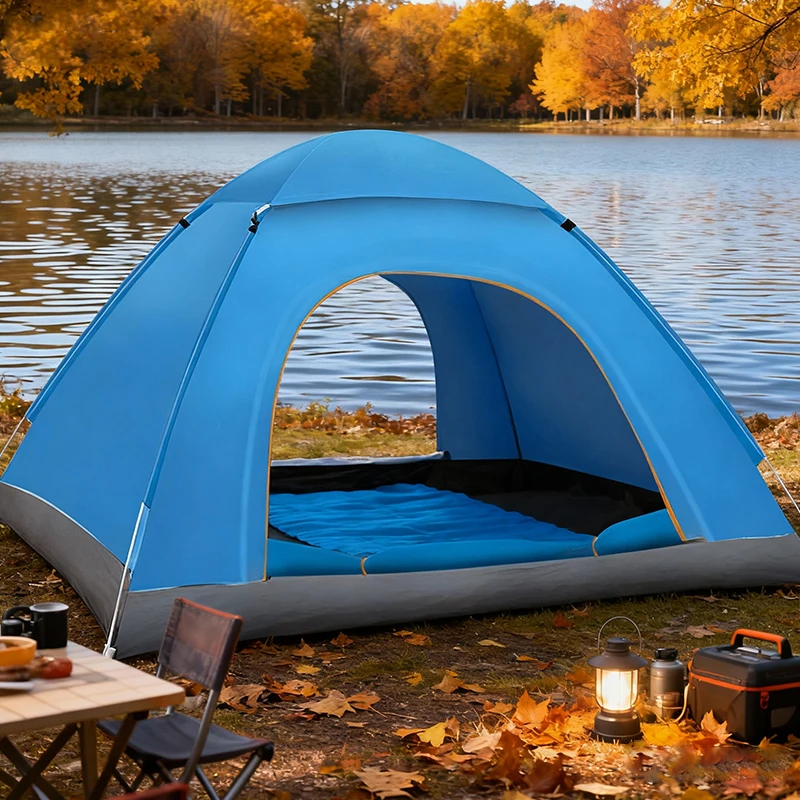 

Уличная палатка для кемпинга на 3-4 человека, быстрое автоматическое открытие, водонепроницаемое укрытие для пикника, семейный пляж, большое пространство, всплывающая портативная палатка
