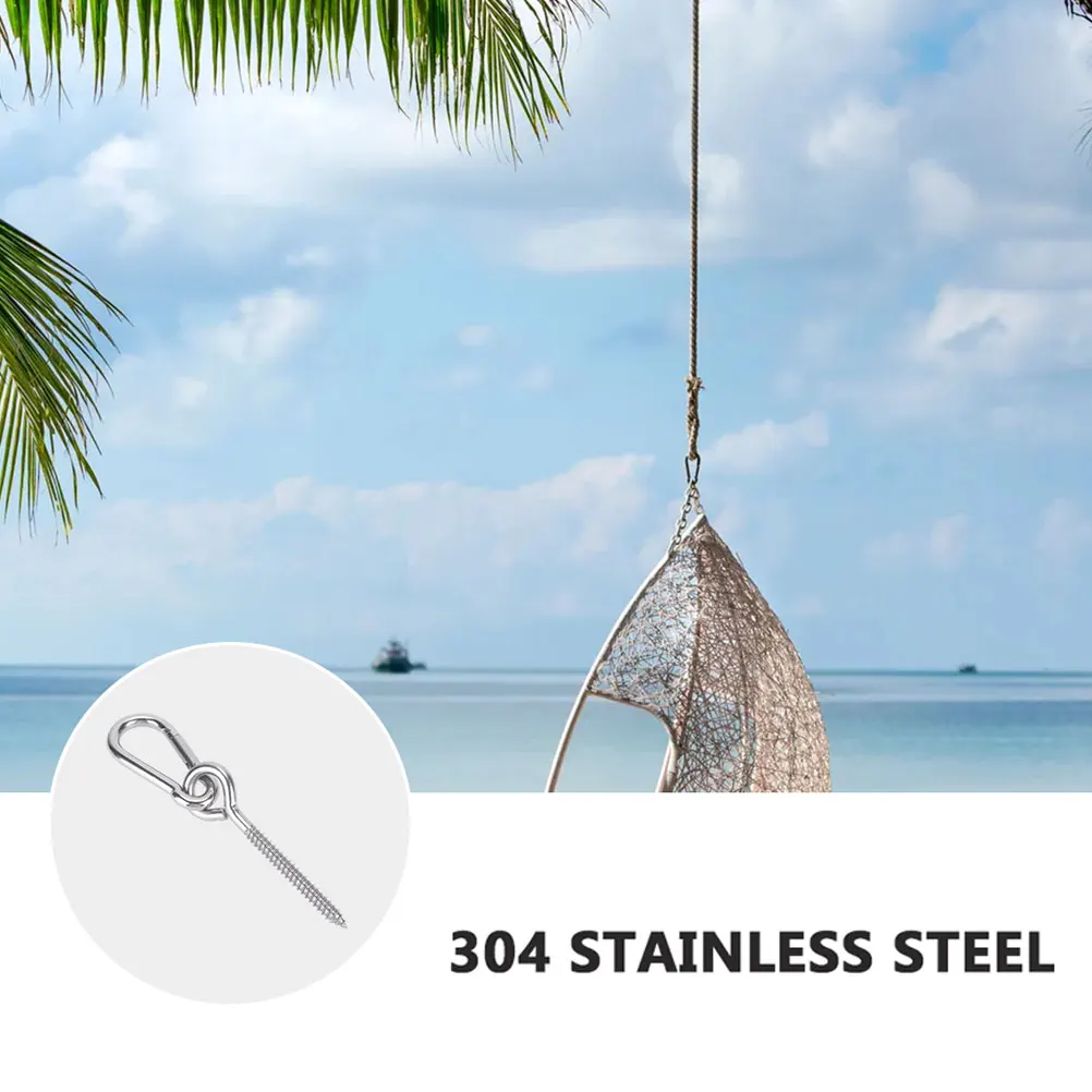 

Heavy Duty Spring Hook Connection Buckle Stainless Steel Swivel Snap for Gymnastics Rings Hammock Swing Porch Seat Hanging
