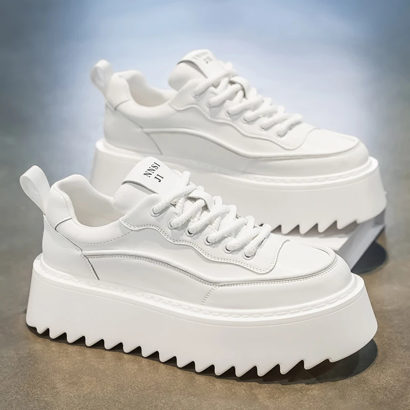 

Новинка 2024, осенняя мужская модная модная универсальная повседневная спортивная обувь с высоким берцем и толстой подошвой, модная