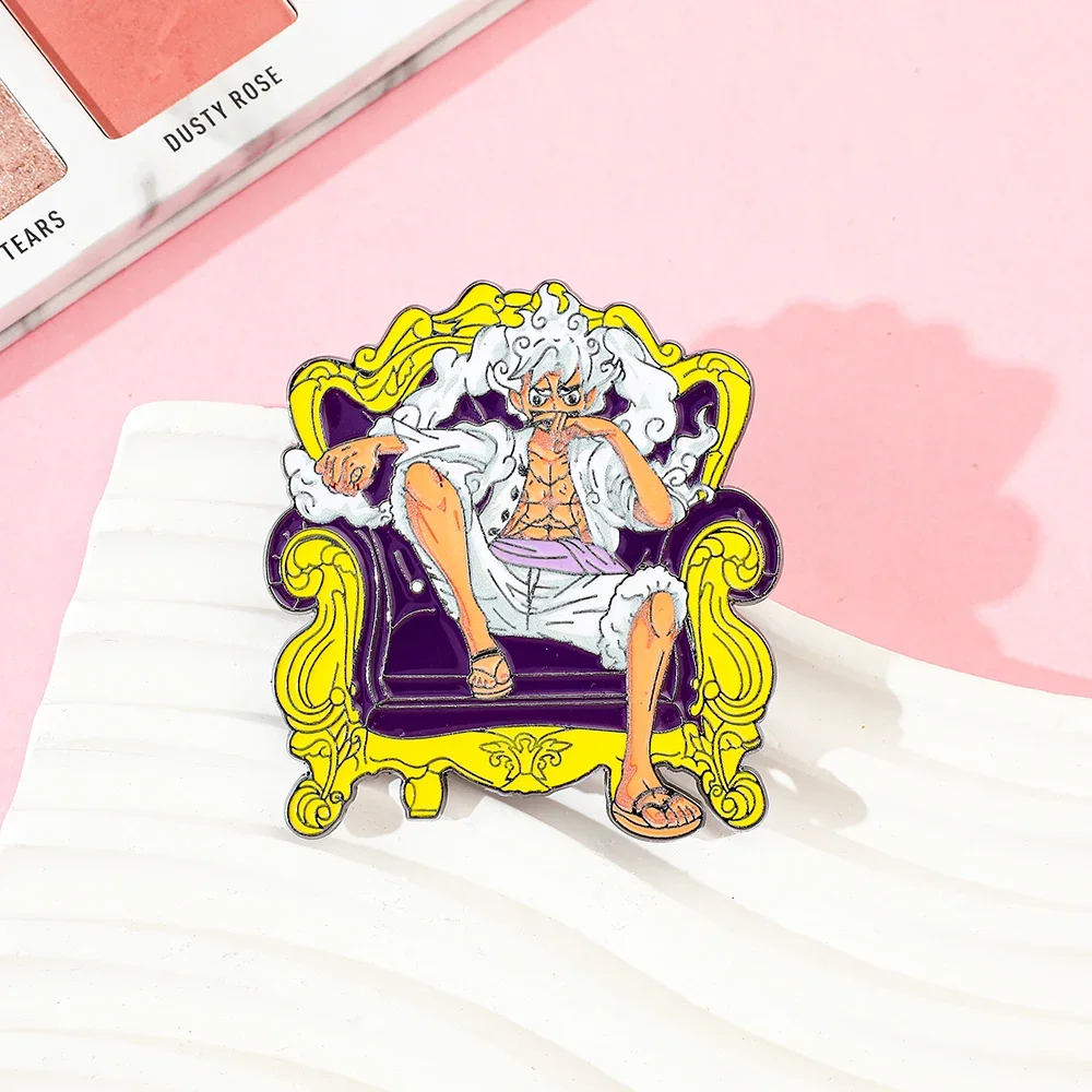 

1 Pc Fashionable Anime Character Brooch Nika Enamel Pin Metal Badge Jewelry Backpack Clothing Accessories Festive Gift