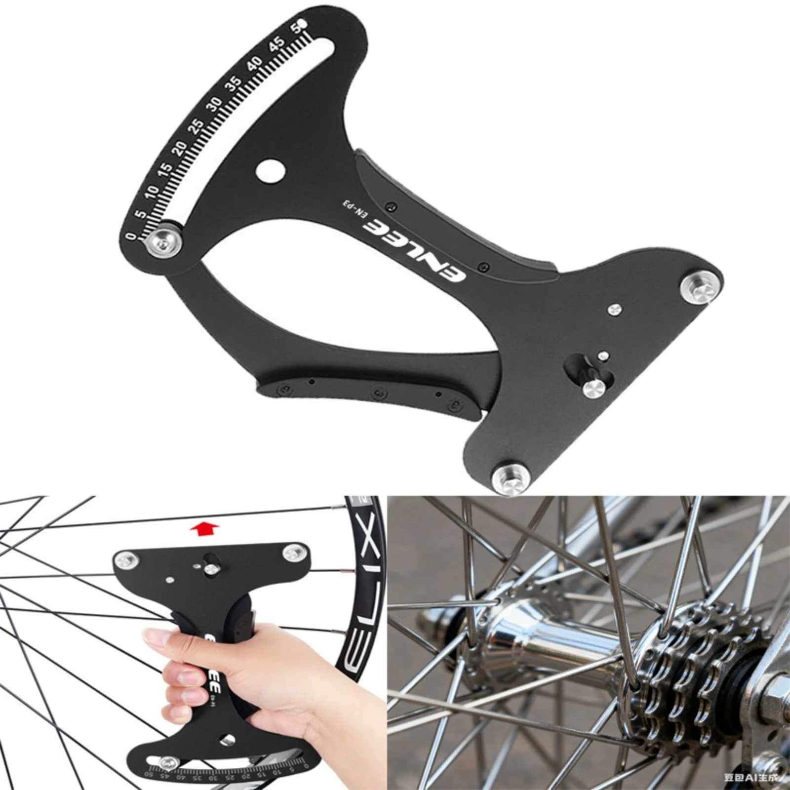 

ENLEE велосипедный измеритель натяжения спиц из алюминиевого сплава, прецизионный индикатор велосипедных спиц для MTB велосипеда, группа натяжения колес, ремонт