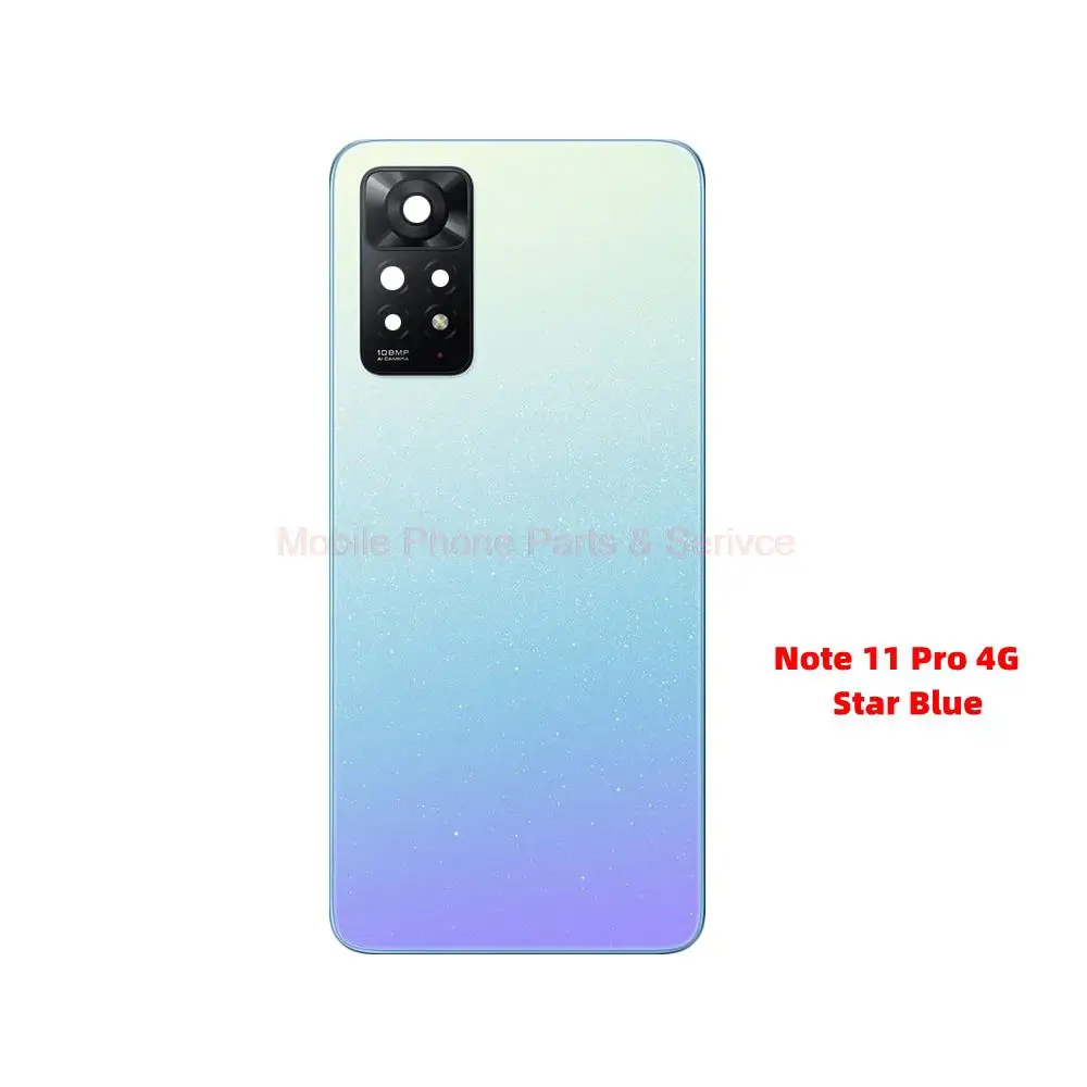 For Xiaomi Redmi Note 11 Pro 4G/5G  Back Battery Cover Housing Door rear Cover Chassis With  Camera Lens  Phone Parts