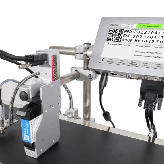 DOCOD T220E-1 Online TIJ Thermal Inkjet Printer Industrial Barcode Batch Coding Machine for QR Expiry Date GS1 Dynamic Codes