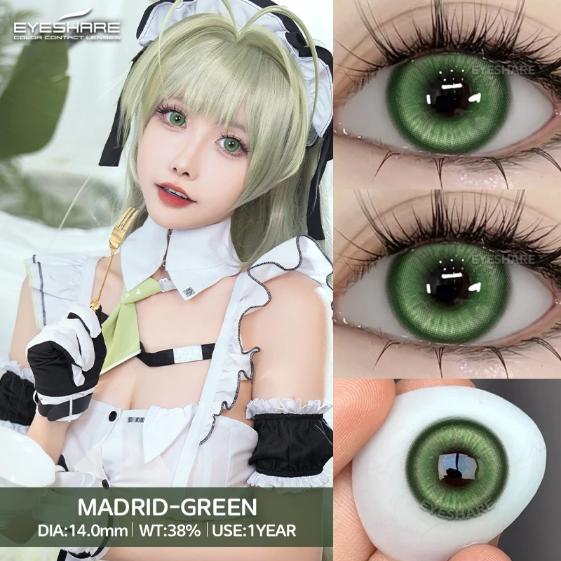 EYESHARE 5Pair Cosplay Color Contact Lenses for 1 Day Daily Lens Blue Contacts Daily Disposable  Comfort Lenses 10Pcs