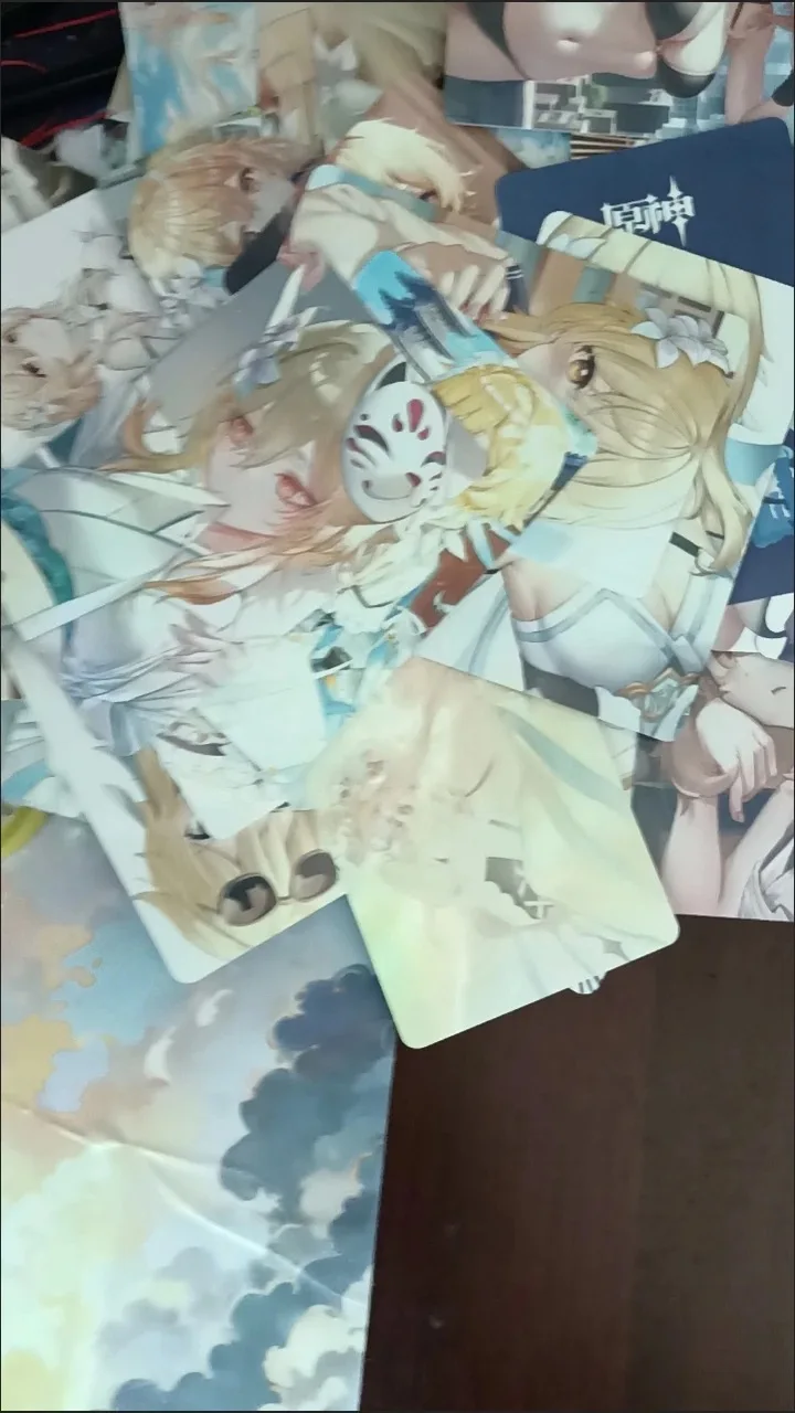 Genshin Impact Yingying 레이저 소형 카드 96 게임, 애니메이션, 주변 저장 도서, 로모 카드 엽서 전체 세트