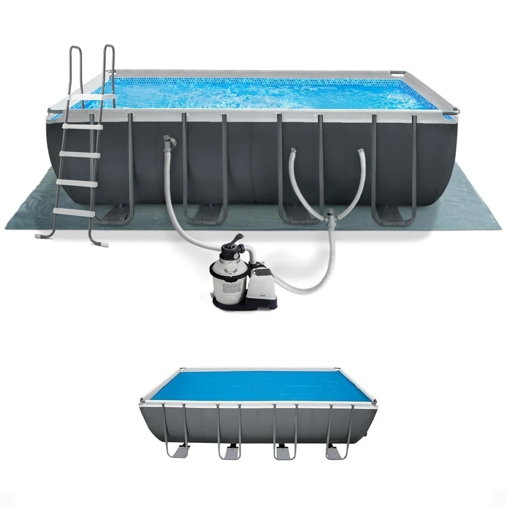 

Ultra XTR 18ft x 9ft x 52in Above Ground Swimming Pool Set with Sand Filter Pump and Solar Pool Cover, Customized