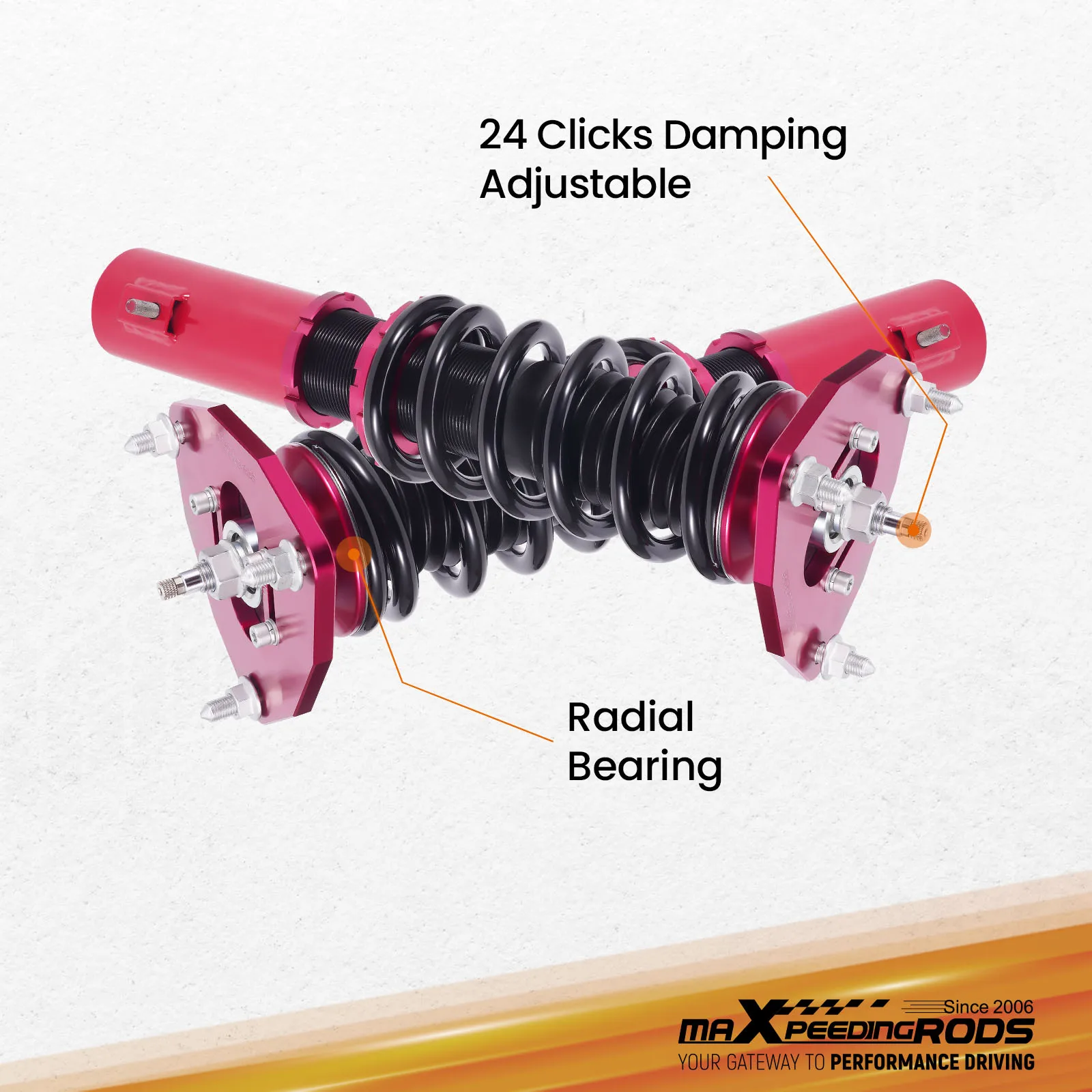 Комплект подвески 24-ступенчатого демпфера койловеров для Mitsubishi Lancer 2002-2006 CS6A