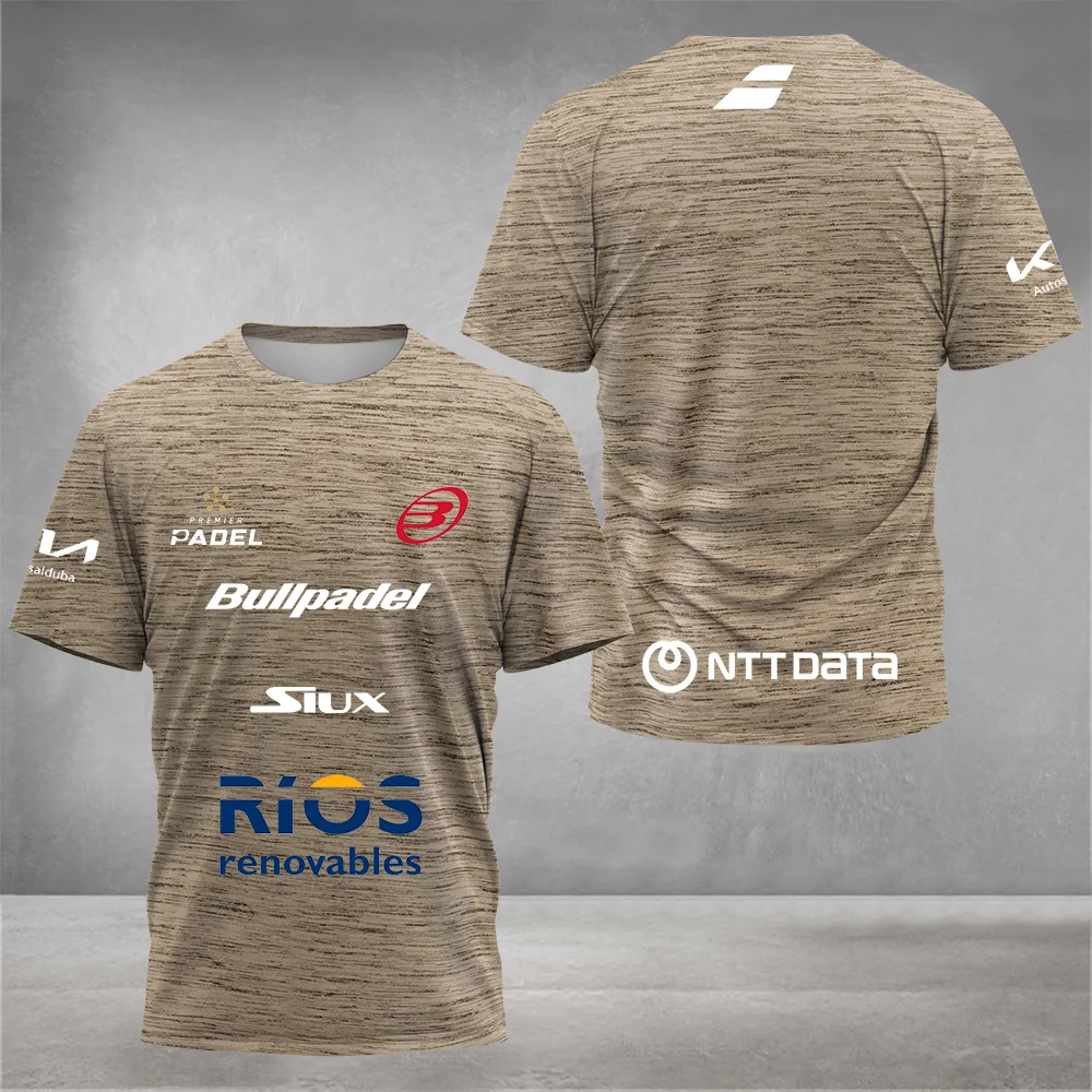 Camiseta transpirable de secado rápido para aficionados al tenis de Padel, camiseta de entrenamiento de tenis para hombre, ropa de manga corta de