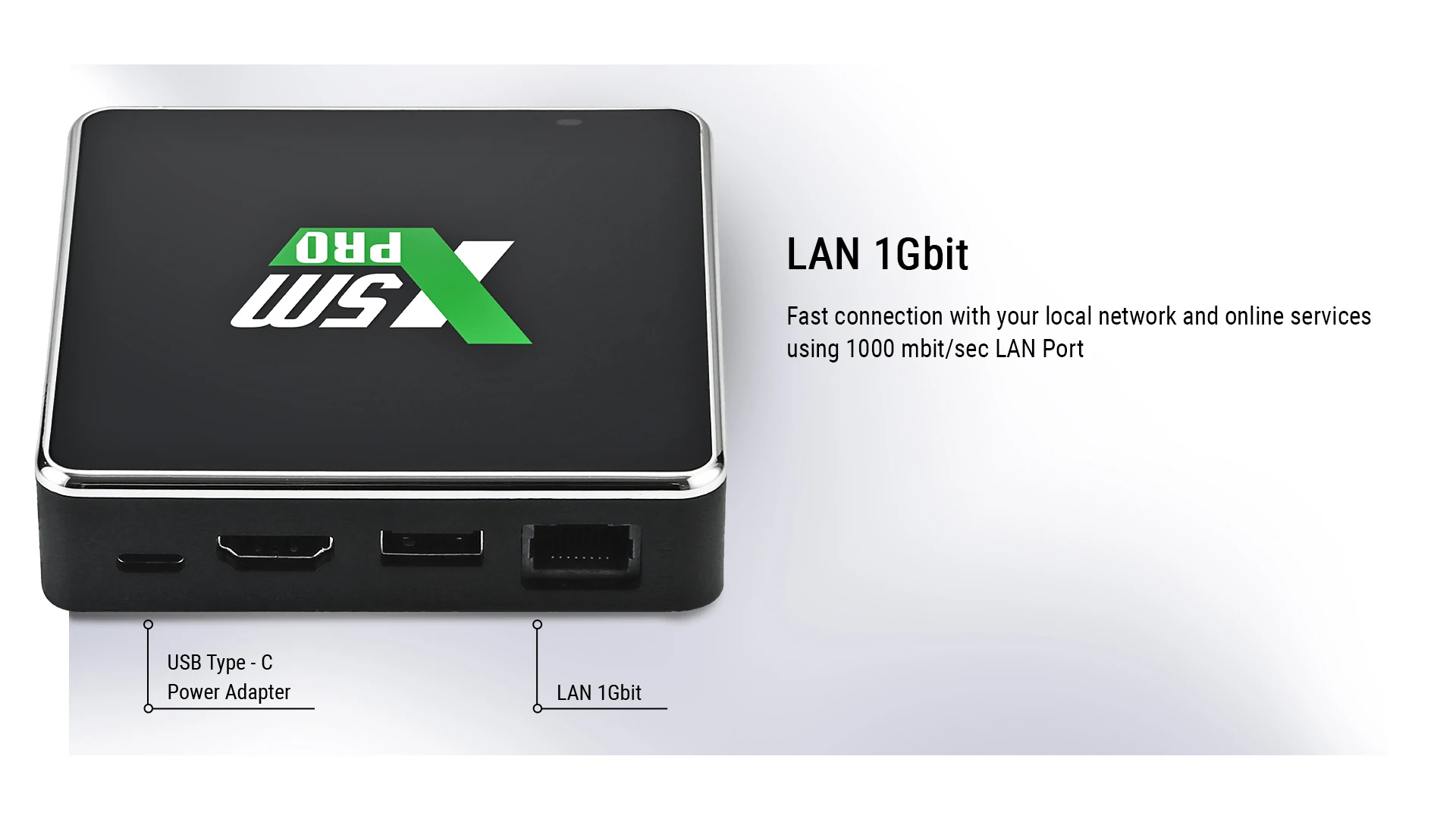 UGOOS X5M PRO TV Box Android 14 Amlogic S905X5M 4GB 32GB 4K 60fps AV1 WiFi 6 BT54 جيجابت إيثرنت AI Upscaling مع جهاز تحكم صوتي