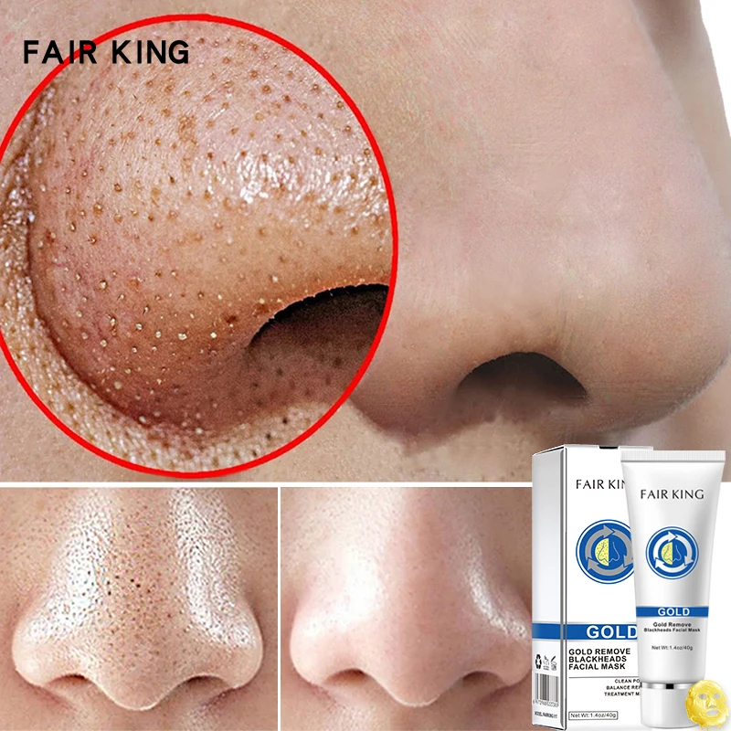 FAIR KING Blackhead Removal Gold Mask Cleansing Pores Dirt Oil Control Facial Treatment Mask Peel-Off Mask 40g Skin Care