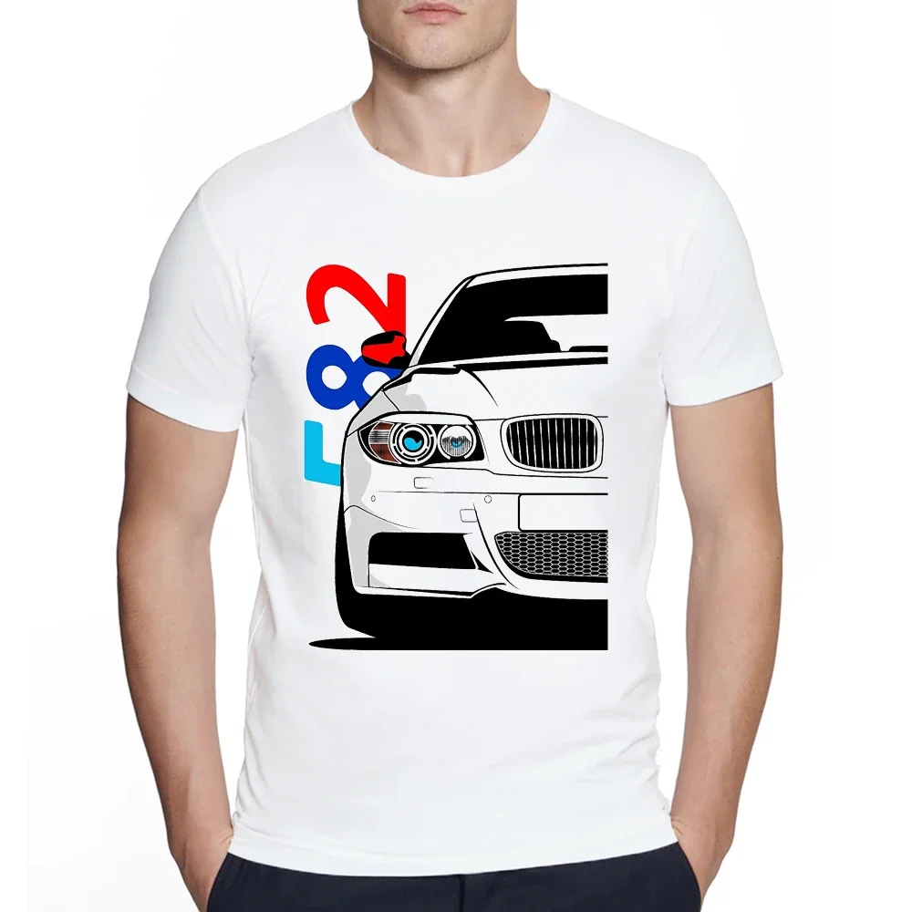 Vintage sports car Lovers Summer Men Short Sleeve bm M3 E60 E82 Print T-Shirt Hip Hop streetwear Boy Casual Old School Tops Tees