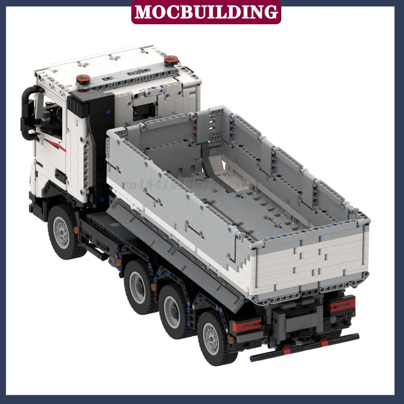 MOC Technology City Tipper Truck 8x4x4 Transport Vehicle Model Building Block Assembly Boy Collection Electric Toy Gifts