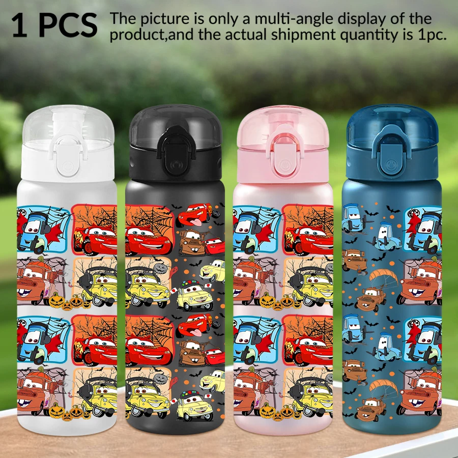 

1Pc Disney, car pattern 26oz plastic water bottle, outdoor sports water cup birthday/homecoming gift
