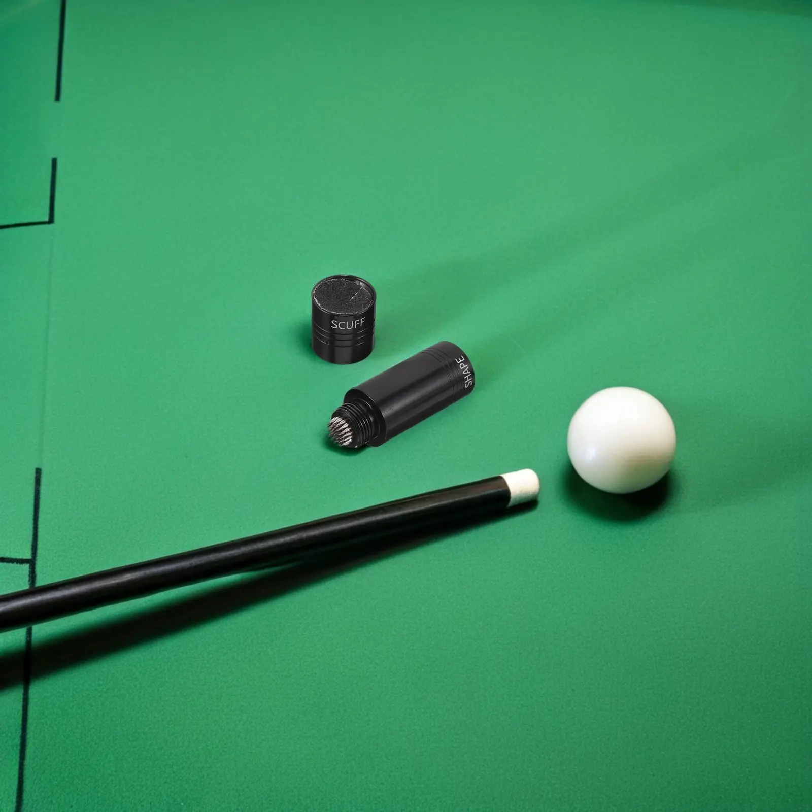 

Алюминиевый портативный инструмент для формирования наконечников кия 3-в-1: шлифовка, полировка и ремонт наконечников для снукера, пула и бильярда, обеспечивающий стабильную и точную игру.