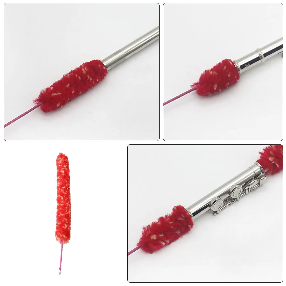 1Pcs Flute Cleaning Brush Nylon Fine Hair Long Handle Non-Slip Hand Grip Effective Flute Inside Cleaner Practical Cleaning