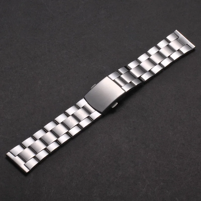 Stainless Steel Strap Universal Bracelet 18/20mm 22mm Metal Watch Band Smartwatch Replacement Wristband for Seiko Folding Buckle