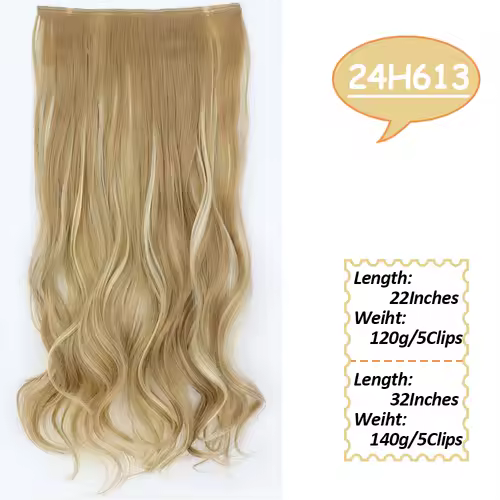 NICESY Synthetic Long Wavy 5 Clips Hair Extensions 22Inch/32Inch Clip On Hair Extensions High Tempreture Fake For Women - Image 17