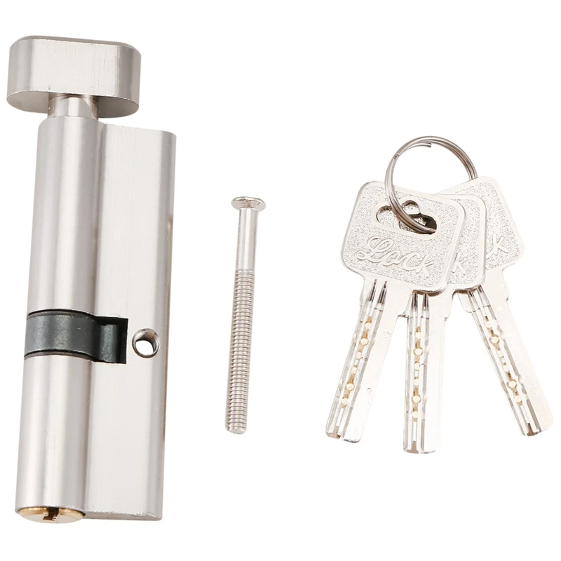 

Door Hardware 80Mm Security Copper Door Lock Cylinder Interior Bedroom Living Lock Handle Brass Key Locking