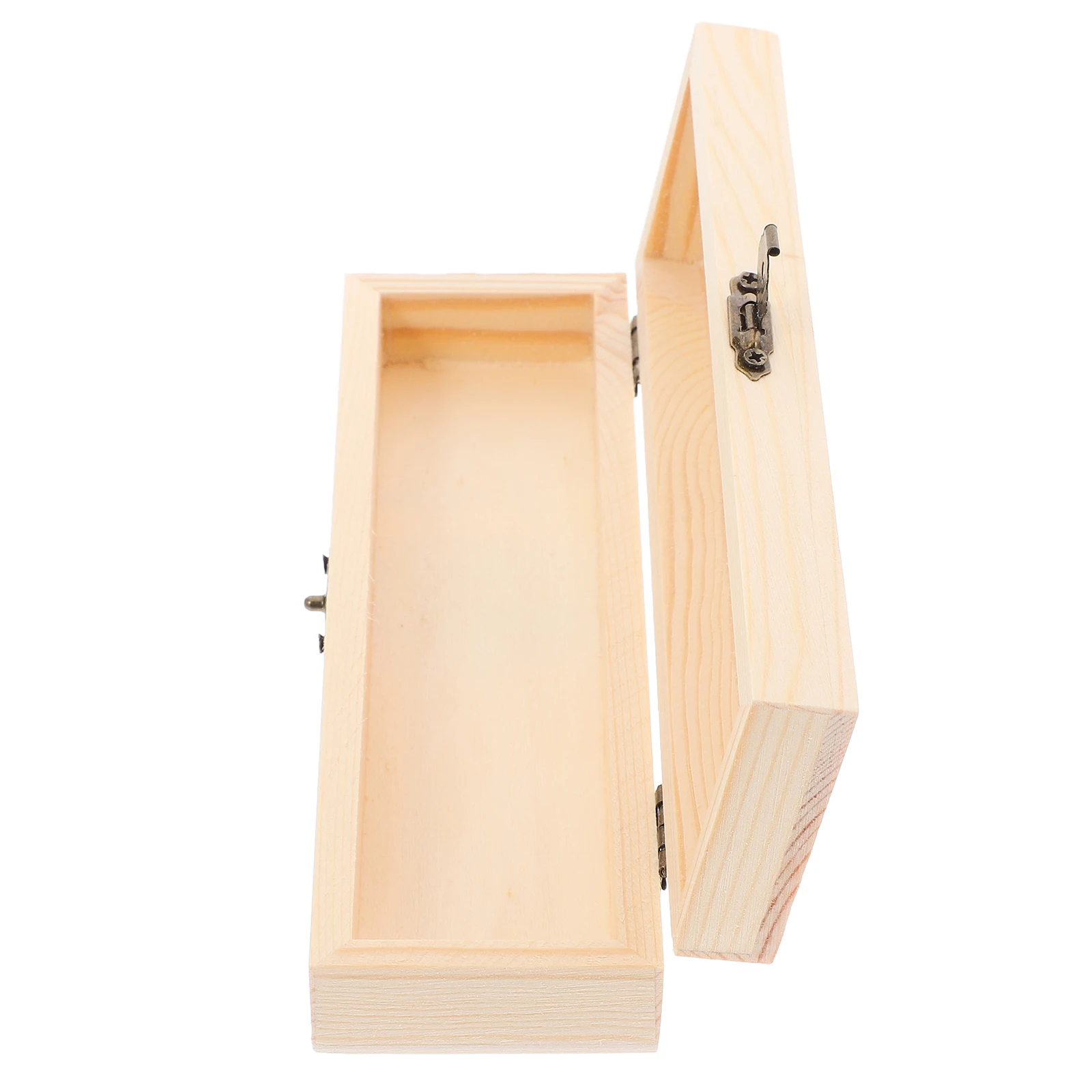 

Wooden Pencil DIY Stationery ganizer Case Paintbrush Keeper Stationery Box Marker Storage Container Unfinished