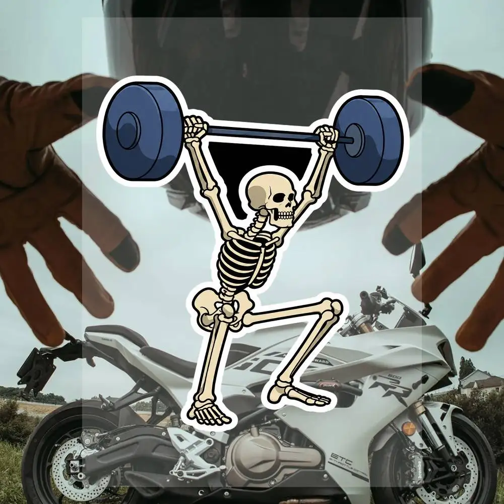 S-keleton Perform-s Weighted Squats Stickers Set Waterproof Vinyl Decals For Laptop  Helmet Motorcycle Skateboard Car Luggage