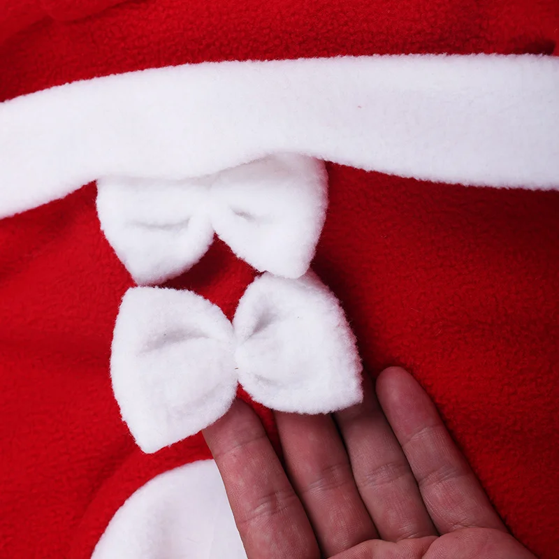 Conjunto de fantasia infantil de Natal – Conjunto de Papai Noel Vermelho (incluindo chapéu e outros acessórios) fantasia de festa de feriado