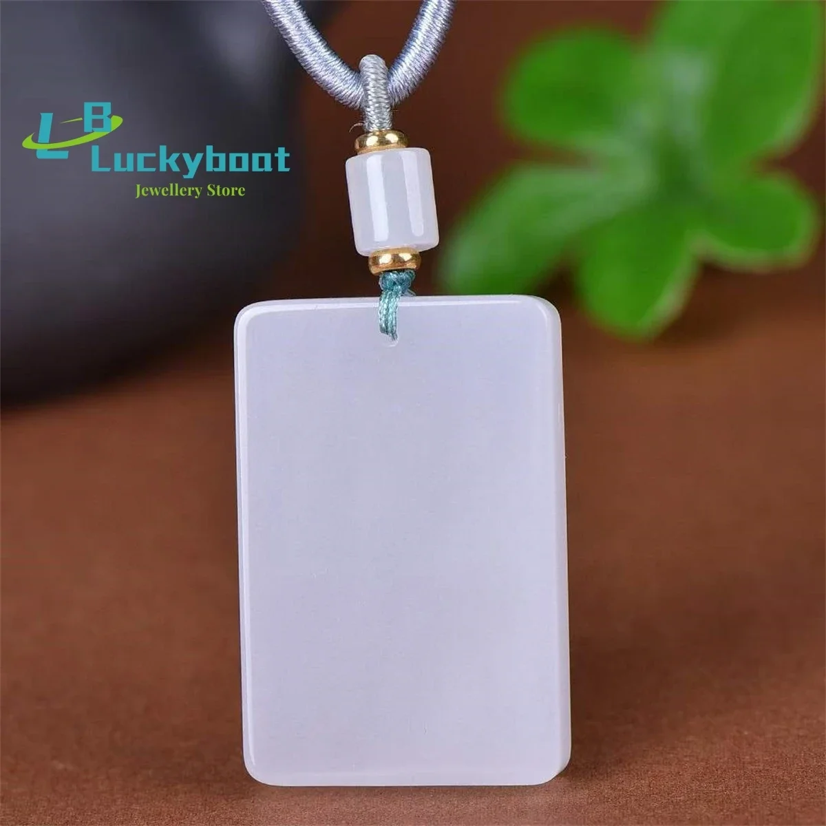 

Подвеска из натурального золота, шелка, нефрита, брендовая, простая и элегантная, персонализированная, модная, универсальная для мужчин и женщин