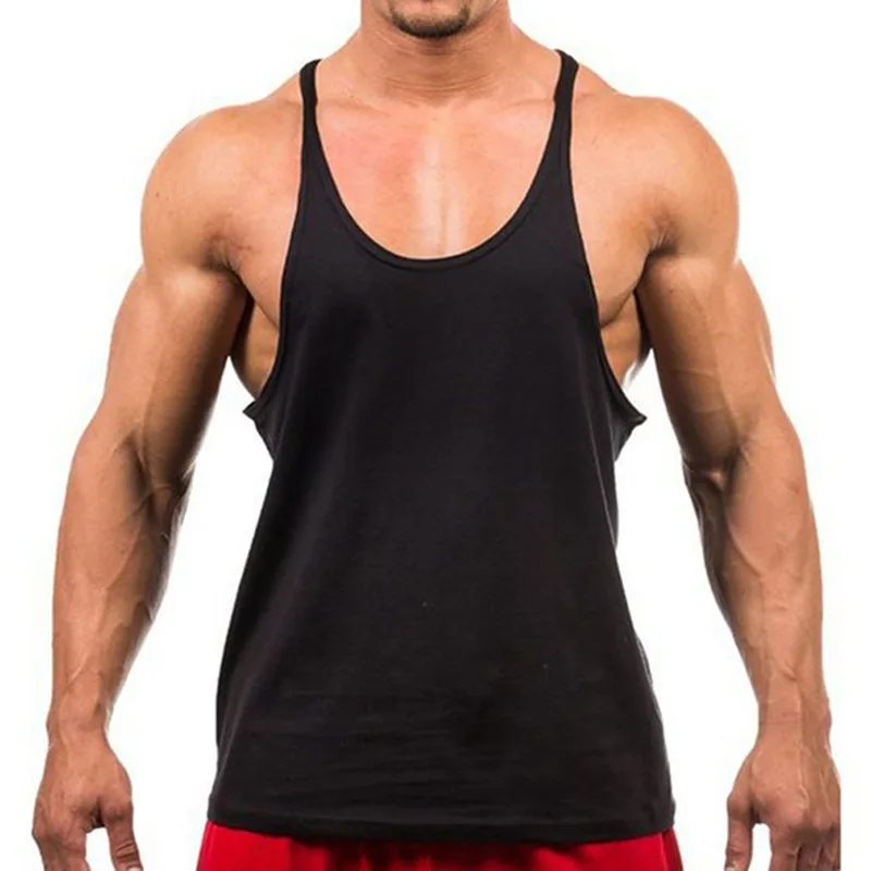 New Style Jogger Gym Singlet Training Bodybuilding Tank Top Vest Shirt Sleeveless Fitness Cotton Shirt For Men