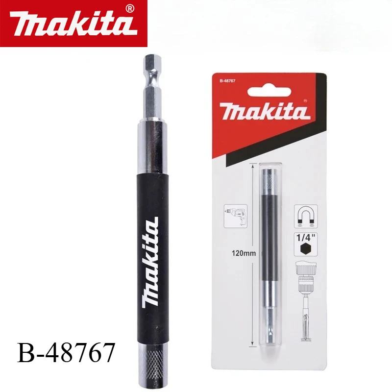 Original Makita B‑48767 Magnetic Screw Guide Bit Holder, 120mm Scalable Metal Tool Holder for Hard‑to‑Reach Precision Work