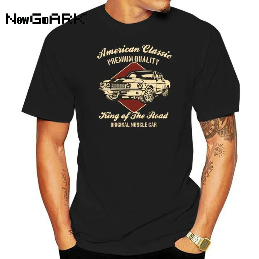 T-Shirt neue Tops drucken Buchstaben Männer Hemden T Muskel Auto Mustang amerikanische klassische Straße