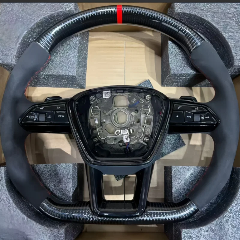 Customized Carbon Fiber Leather For Audi B8 C7 A6 C8 A8 S3 Rs3 Rs7 S5 R8 S4 Q3 Q5 Q7 Steering WheeI Car Interior Accessories