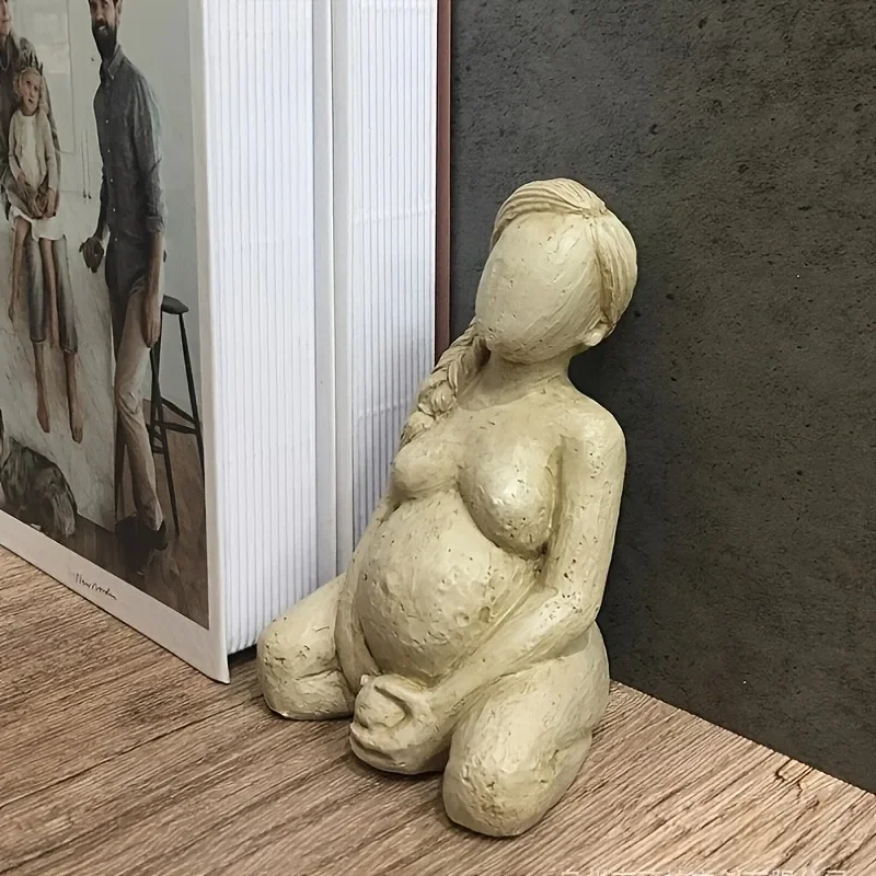 Creative Mud Woman Pregnancy Sculpture Table Decor Home Decoration Accessories Women Pregnant Statue