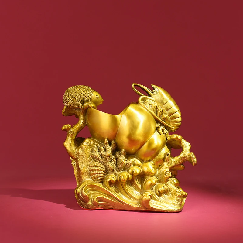 Shrimp ornaments and large snail ornaments are placed directly north of the 