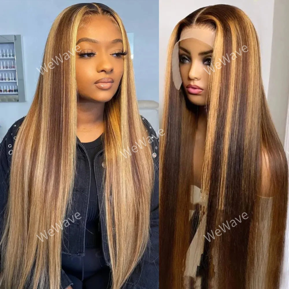 Wig rambut penuh manusia 100% depan tanpa lem 13x6 Wig Brasil transparan 13x4 Wig rambut penuh untuk pilihan wanita sorot lurus